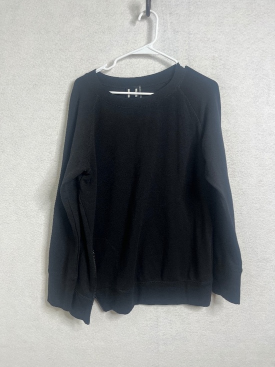 H by bordeaux Tops - H by Bordeaux Black Zip Detail Sweatshirt Small Athleisure Pullover